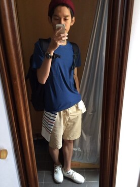 「CIAOPANIC TYPY（チャオパニックティピー）のボーダーカットソー（Tシャツ/カットソー、その他）」を使った、かずきさん（メンズ・170cm）の春コーディネート