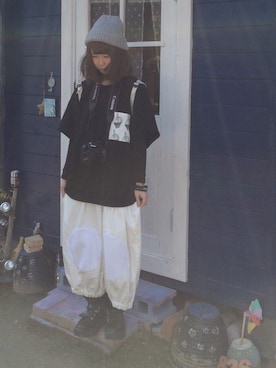 「SHUTTLE（シャトル）のアイテム」を使った、Rokuさん（レディース・155cm）の春コーディネート