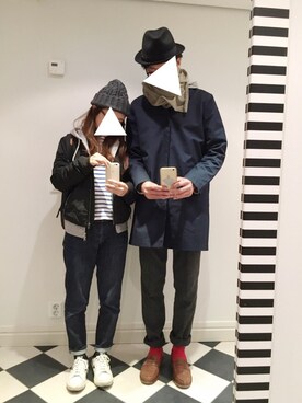 「CONVERSE（コンバース）のCONVERSE コンバース ONE STAR(A) 32340280 OX *WHITE/BLACK （スニーカー）」を使った、yaccoさん（レディース・157cm）の秋コーディネート