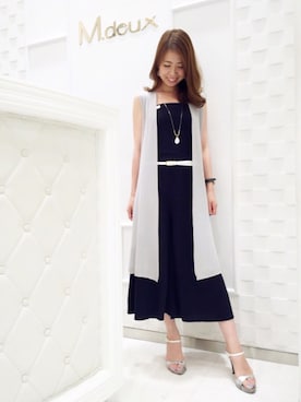 「M.deux（エムドゥ）のアイテム（パンツ）」を使った、mami♡⃛¨̮さん（レディース・157cm）の夏コーディネート