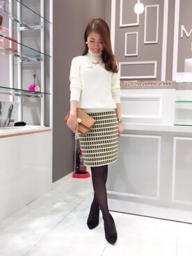 「M.deux（エムドゥ）のアイテム（バッグ）」を使った、mami♡⃛¨̮さん（レディース・157cm）の秋コーディネート