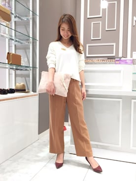 「M.deux（エムドゥ）のアイテム（アクセサリー）」を使った、mami♡⃛¨̮さん（レディース・157cm）の秋コーディネート