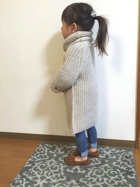 「おんなのこコーデ」｜「アイテム（モカシン/デッキシューズ）」を使った、rinoremiri♡さん（キッズ・90cm）の秋コーディネート