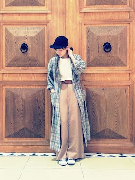 「アイテム（腕時計）」を使った、中川遥さん（レディース・158cm）の秋コーディネート