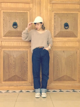 「アイテム（腕時計）」を使った、中川遥さん（レディース・158cm・20代）の冬コーディネート