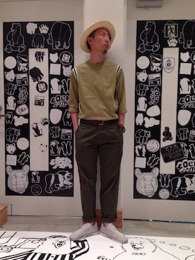 「パナマハット」｜テンチョウ関根さん（メンズ・173cm）の春コーディネート