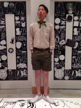 「coen（コーエン）のアイテム（財布/小物）」を使った、テンチョウ関根さん（メンズ・173cm）の夏コーディネート