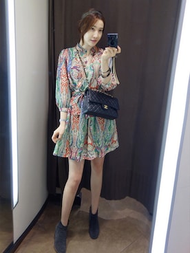 「スエードシューズ」｜「アイテム（ブーティ）」を使った、Miamasvinさん（レディース・161cm）の夏コーディネート