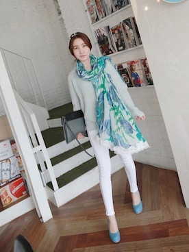 「ニットトップス」｜「アイテム（財布/小物）」を使った、Miamasvinさん（レディース・161cm）の秋コーディネート