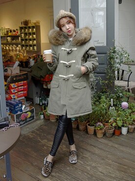 「コーディネート」｜「アイテム（モッズコート）」を使った、Miamasvinさん（レディース・161cm）の冬コーディネート