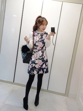 「ブレスレット」｜「アイテム（ワンピース/ドレス）」を使った、Miamasvinさん（レディース・161cm）の冬コーディネート