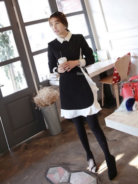 「アイテム（カチューシャ）」を使った、Miamasvinさん（レディース・161cm）の冬コーディネート