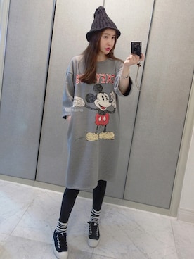 「スウェットワンピース」｜Miamasvinさん（レディース・161cm）の春コーディネート