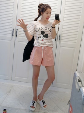 「ルームウェア」｜Miamasvinさん（レディース・161cm）の夏コーディネート