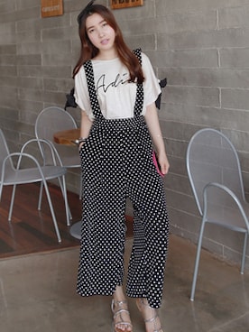 「ドット柄」｜Miamasvinさん（レディース・161cm）の夏コーディネート