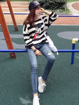 「ミッキー」｜Miamasvinさん（レディース・161cm）の秋コーディネート