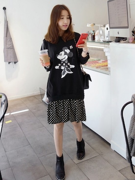 「スウェットワンピース」｜Miamasvinさん（レディース・161cm）の秋コーディネート