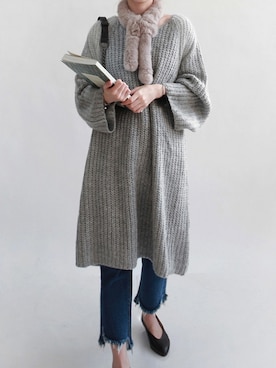 「スヌード」｜「アイテム（ワンピース/ドレス）」を使った、Miamasvinさん（レディース・161cm）の秋コーディネート