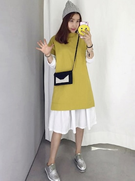 「スウェットワンピース」｜Miamasvinさん（レディース・161cm）の秋コーディネート