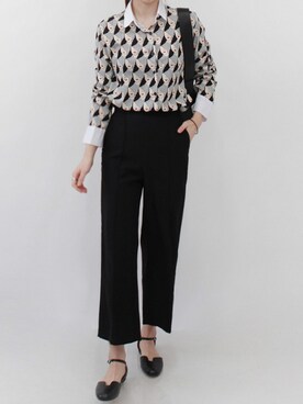 「 黒」｜Miamasvinさん（レディース・161cm）の冬コーディネート