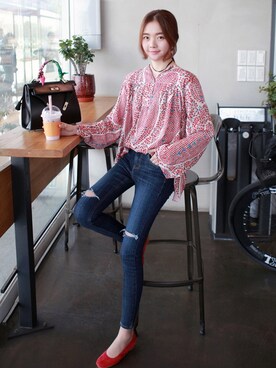 「 オルチャン」｜Miamasvinさん（レディース・161cm）の冬コーディネート