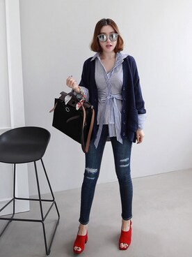 「 カジュアル」｜「アイテム（その他）」を使った、Miamasvinさん（レディース・161cm）の秋コーディネート