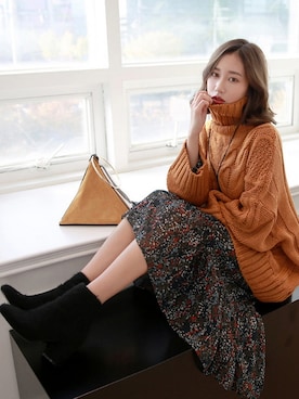 「アイテム（その他、グリーン系）」を使った、Miamasvinさん（レディース・161cm）の秋コーディネート