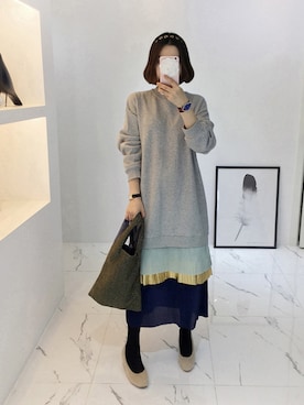 「 グレー」｜Miamasvinさん（レディース・161cm）の秋コーディネート
