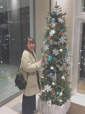 「Another Edition（アナザーエディション）のアイテム（ムートンコート）」を使った、saito akinaさん（レディース・164cm）の冬コーディネート