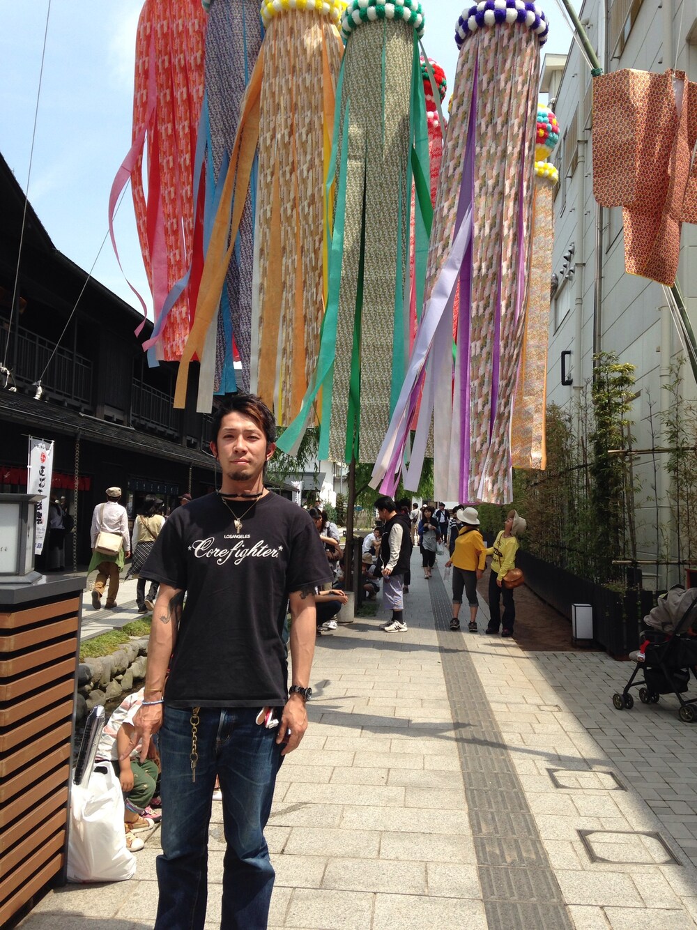 「corefighterco.、SOFT MACHINE、VANS」｜「COREFIGHTERのアイテム（Tシャツ/カットソー、ブラック系）」を使った、CFCREWさん（メンズ・180cm）の秋コーディネートの1枚目の写真
