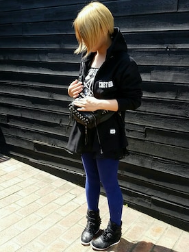 「Anisha（アニーシャ）のアイテム」を使った、茶みこさん（レディース・165cm）の春コーディネート