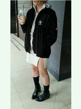 「BACKS（バックス）のアイテム（スカート）」を使った、茶みこさん（レディース・165cm）の秋コーディネート