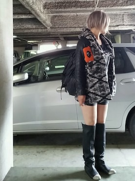 「ISOOK（アイスー）のアイテム（オールインワン・サロペット）」を使った、茶みこさん（レディース・165cm）の秋コーディネート