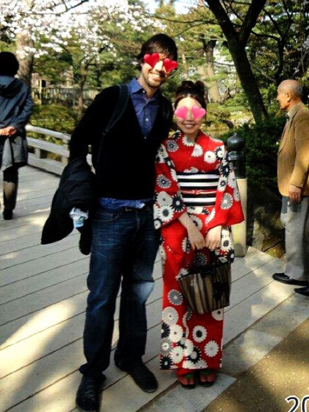 「着物、アンティーク着物、お花見、兼六園」｜「アンティークのアイテム（浴衣、レッド系）」を使った、minaさん（レディース・150cm）の冬コーディネートの1枚目の写真