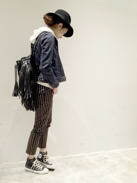 「UNDERCOVER（アンダーカバー）のアイテム」を使った、mi0808さん（レディース・163cm）の冬コーディネート