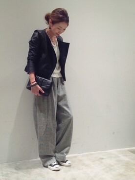 「CONVERSE（コンバース）のCONVERSE コンバース ジャック パーセル / JACK PURCEL（スニーカー）」を使った、mi0808さん（レディース・163cm）の秋コーディネート