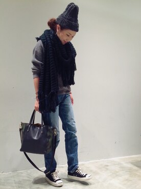 「CONVERSE（コンバース）のCONVERSE コンバース ジャック パーセル / JACK PURCEL（スニーカー）」を使った、mi0808さん（レディース・163cm）の秋コーディネート