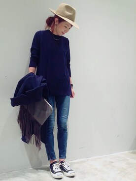 「CONVERSE（コンバース）のCONVERSE コンバース ジャック パーセル / JACK PURCEL（スニーカー）」を使った、mi0808さん（レディース・163cm）の秋コーディネート