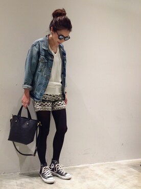 「Ungrid（アングリッド）の 【Casual】ｳﾞｨﾝﾃｰｼﾞGｼﾞｬﾝ （デニムジャケット）」を使った、mi0808さん（レディース・163cm）の冬コーディネート