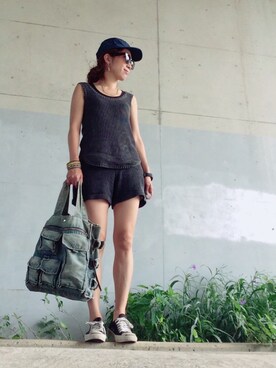 「CONVERSE（コンバース）のCONVERSE コンバース ジャック パーセル / JACK PURCEL（スニーカー）」を使った、mi0808さん（レディース・163cm）の夏コーディネート