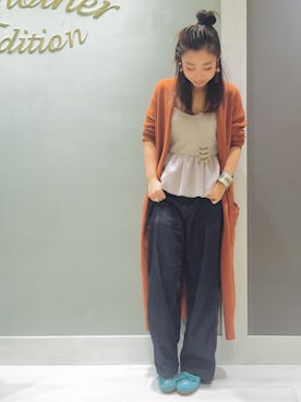 「Another Edition」｜「アイテム（キャミソール）」を使った、MIYAMAEさん（レディース・156cm）の夏コーディネート