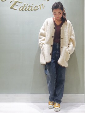 「Another Edition」｜「アイテム（ミリタリージャケット）」を使った、MIYAMAEさん（レディース・156cm）の秋コーディネート