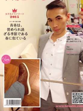 「initial（イニシャル）のアイテム（テーラードジャケット）」を使った、Sam🇭🇰 さん（メンズ・179cm）の春コーディネート