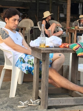 「COREFIGHTER（コアファイター）のアイテム（アクセサリー）」を使った、yo-1さん（メンズ・176cm）の夏コーディネート