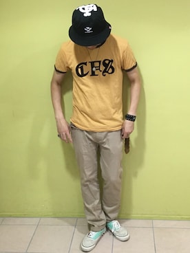 「VOLCOM」｜「アイテム（アクセサリー）」を使った、yo-1さん（メンズ・176cm）の夏コーディネート