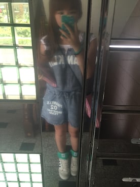「adidas Originals（アディダスオリジナルス）のアイテム（スニーカー、グリーン系）」を使った、MiCkEy🐭さん（レディース・150cm）の夏コーディネート