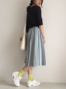 「アイテム（レッグウェア、グリーン系）」を使った、かじぃさん（レディース・168cm）の夏コーディネート