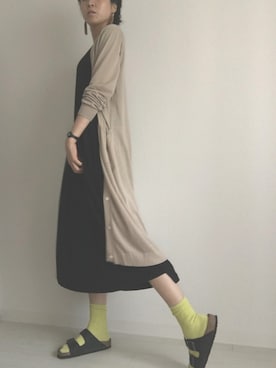 「アイテム（レッグウェア、グリーン系）」を使った、かじぃさん（レディース・168cm）の夏コーディネート