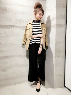 「JEANASIS（ジーナシス）のアイテム（ジャケット/アウター）」を使った、JEANASIS 静岡パルコ店STAFFさん（レディース・162cm）の春コーディネート