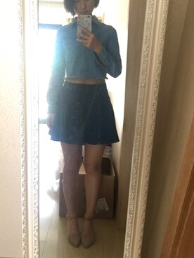 「ROCOCO（ロココ）のアイテム（トップス）」を使った、台风眼さん（レディース・165cm）の秋コーディネート